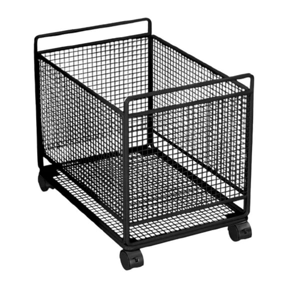 Kuntesetty Rolling Cart with Wheels Bathroom Classroom Pantry Study Room File Organizer Black