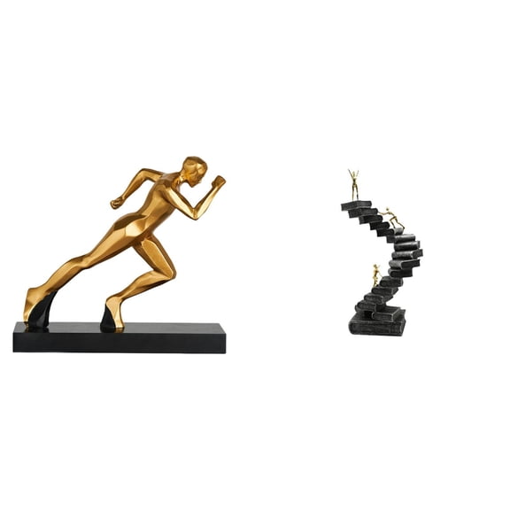Kuntesetty Runner Thinker Modern Figurine Abstract Art Sculpture Resin Figure Handicraft for Entryway Tabletop Bookshelf Decorative Objects Desktop Table Decorations Home Decor