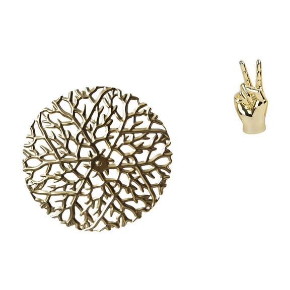 Kuntesetty Rustic Scenic Metal Wall Art and Creative Hand Gesture Sculpture for Office Living Room Cabinet Shelf Decoration Wrought Iron 3D Hanging Pendants