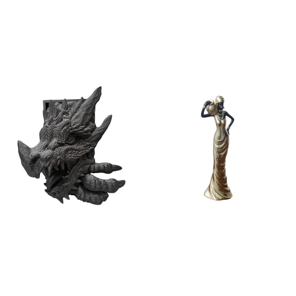 Kuntesetty Sculpture Bookend Vintage Tribal Lady Statue Decorative Book Holder Ornament for Bookshelf Living Room Desk Cabinet Bedroom Housewarming Gift