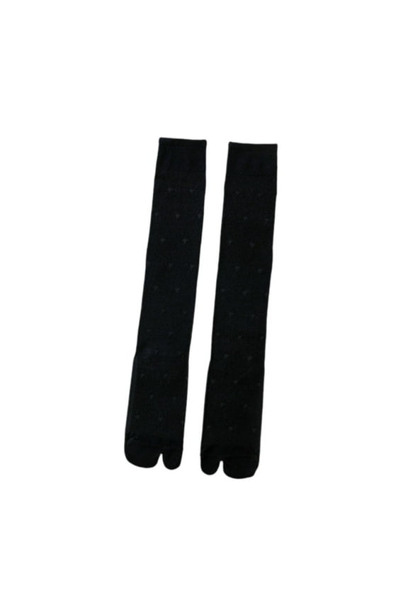Summer Tabi Socks Breathable Extended Calf Socks for Women Comfortable Black