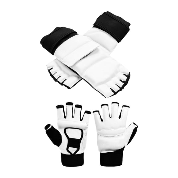 Kuntesetty Taekwondo Karate Sparring Gear Gloves Foot Protector Guard Wrist Wrap Protective for Mma Punch Bag Gloves Boxing Martial Arts M