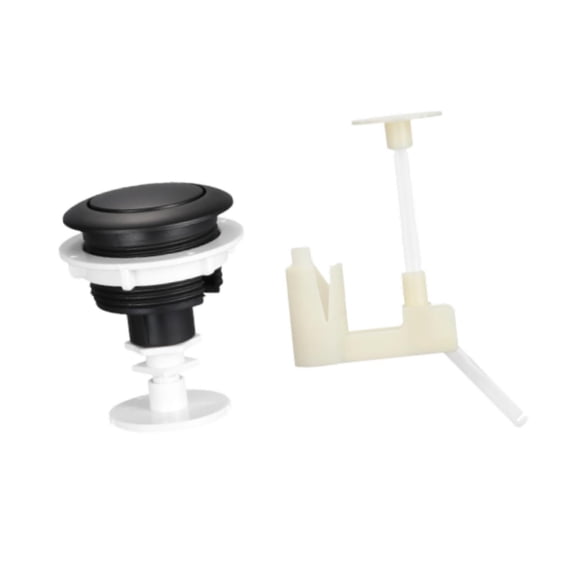 Kuntesetty Toilet Water Tank Button Replace Flusher Accessories for Home Restroom Hotel Black