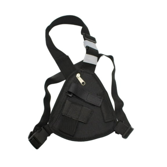 Kuntesetty Two Chest Pack Carry Case with Adjustable Strap Zipper Multifunctional Black