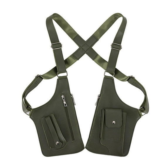 Kuntesetty Underarm Shoulder Bag Armpit Bag for Shopping Stage Performance Role Playing Dark Green