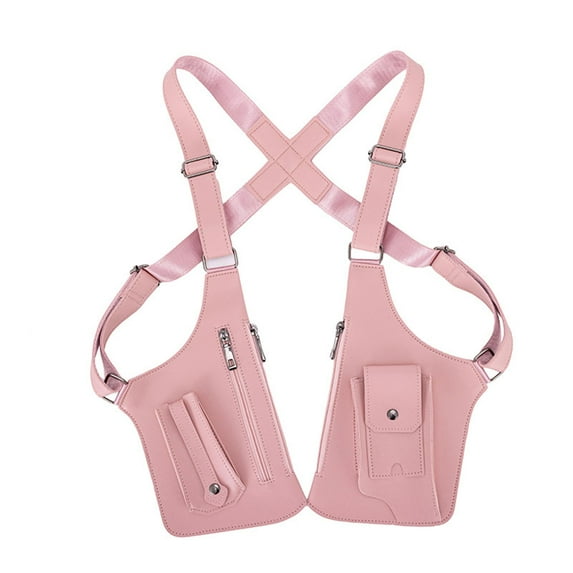 Kuntesetty Underarm Shoulder Bag Armpit Bag for Shopping Stage Performance Role Playing Pink