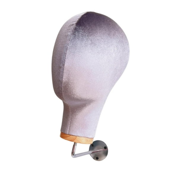 Kuntesetty Wall Mount Mannequin Head Model Height 28cm for Professional or Personal Use Grey