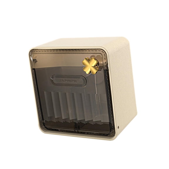 Kuntesetty Wall Mounted Storage Box Decor Dispenser Box for Bedroom Rubber Bands Vanity Light Yellow