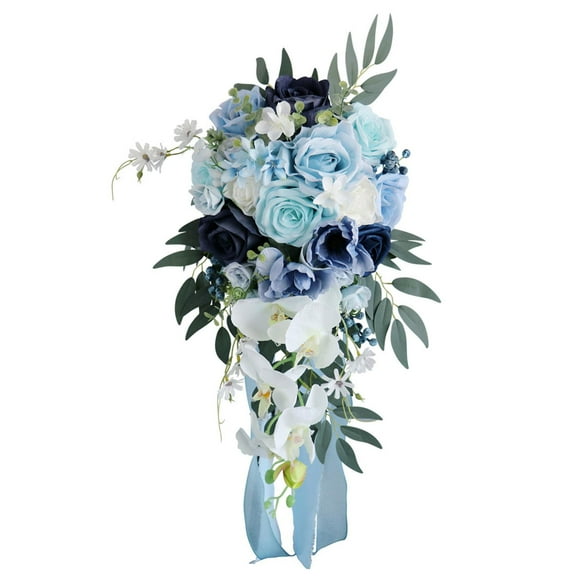 Kuntesetty Wedding Bridal Bouquet Artificial Rose Flowers Rustic Elegant Ornament Gift Toss
