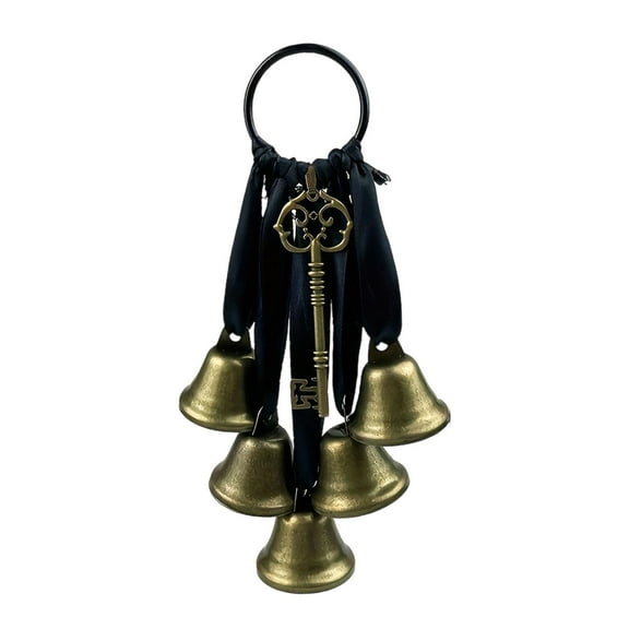 Kuntesetty Witch Bells for Door Knob Bell String Hanging Witch Bell for Wall Home House black