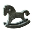 thumbnail image 1 of Kuntesetty Wooden Rocking Horse Sculpture Centerpiece Holiday Season Collection Birthday Gift Unique Creative Decoration Christmas Decor Blue Grey, 1 of 7