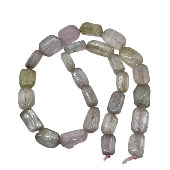 Kunzite 48g Flat Nugget | 17x11x6 to 12x9x5mm | Lavender Green | 26 Strand