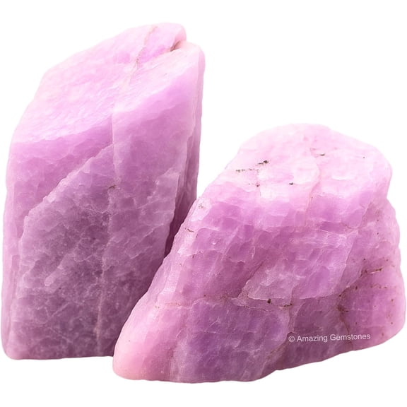 Kunzite Raw Crystals and Healing Stones (2 Pieces)
