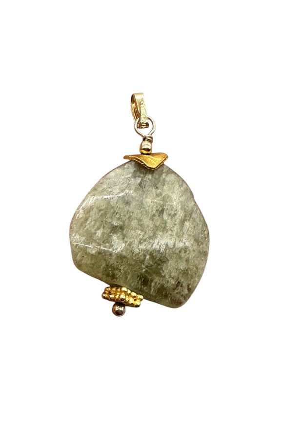 Kunzite14K Gold Filled 22x22x8mm Pendant | 1 1/2" Long | Green | 1 Pendant |