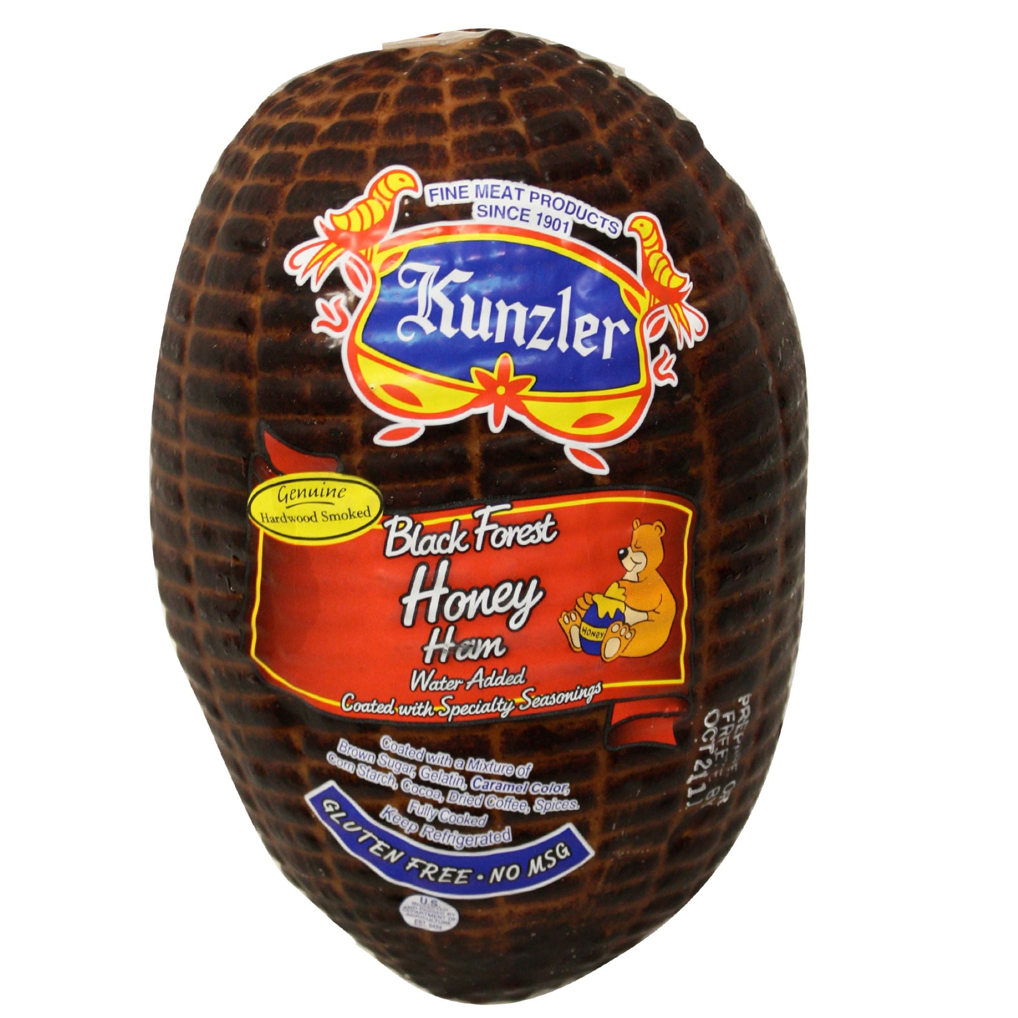 Kunzler Black Forest Honey Turkey Ham, Turkey Thigh, 2oz Slice 8 g of Protein, Sliced in Plastic