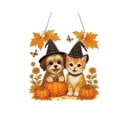 thumbnail image 1 of Kuokaa Fall Diamond Art Hanging Kit, Dog and Cat with Pumpkin Gem Painting Ornament, 1 of 7