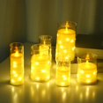 Kuorak 3Pcs Flickering Flameless Candles Battery Operated Starlight Tea