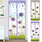 Kuorak Flower Butterfly Summer Magnetic Window Door Anti Mosquito Bug Mesh Net Curtain