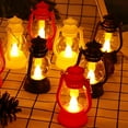 thumbnail image 1 of Kuorak LED Lantern Battery Operated Warm Light Power Saving Portable Handle Waterproof Home Decoration Ideal Gift Halloween Retro Plastic Electronic Candle Lamp for Home, 1 of 8