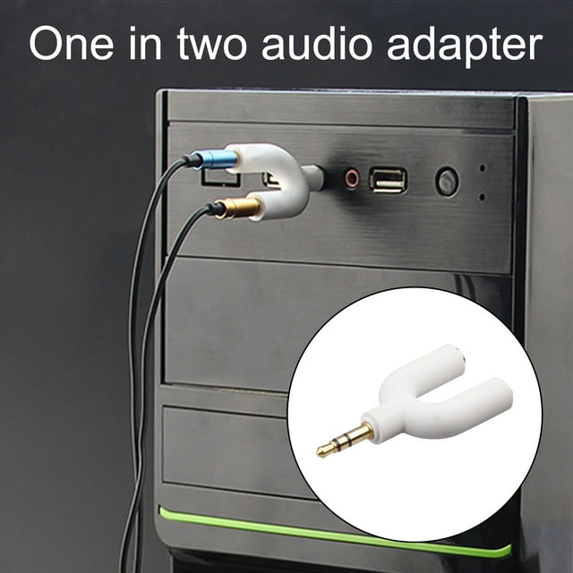 Kuorak U3 Audio Converter Practical Fast Transmission Metal 1 Male to 2