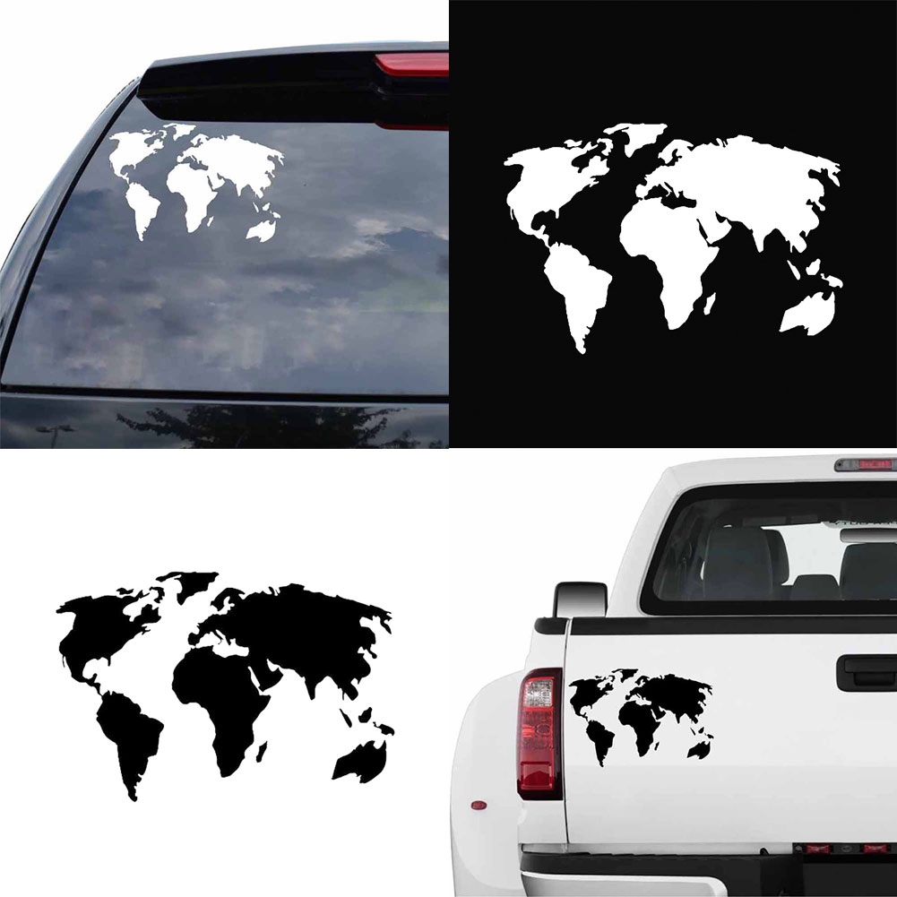 Kuorak World Map Car-Styling SUV Truck Body Window Reflective Decals ...