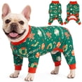 thumbnail image 1 of Kuoser Christmas Tree Pattern Dog Pajamas,Christmas Dog Soft Onesie for Small Medium Large Dogs, Green, M, 1 of 7