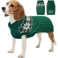 thumbnail image 1 of Kuoser Dog Cat Sweater, Holiday Christmas Snowflake Pet Warm Knitwear, Green, M, 1 of 8