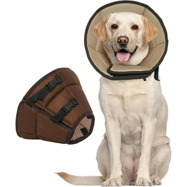 Kuoser Dog Cone Collar after Surgery, Soft Adjustable Recovery Cone Collar for Dogs, L