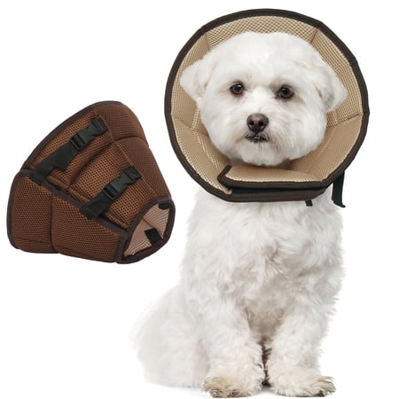 Kuoser Dog Cone Collar after Surgery, Soft Adjustable Recovery Cone Collar for Dogs, S