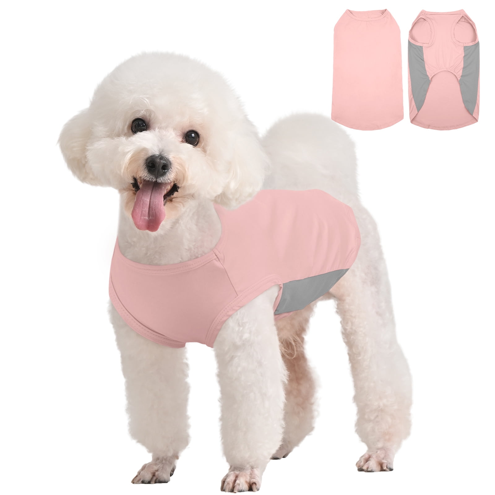 Kuoser Dog Cooling Shirt Breathable Soft Dog Cooling Vest for Summer, Pink, XS