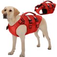 thumbnail image 1 of Kuoser Dog Life Jacket, High Flotation Dog Life Vest for Swimming Boating, Red, L, 1 of 8