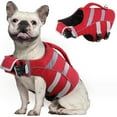 thumbnail image 1 of Kuoser Dog Life Jacket with Reflective Stripes, Adjustable Dog Life Vest, Red, S, 1 of 8