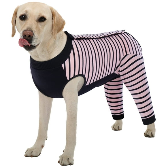Kuoser Dog Recovery Suit for Back Legs,Soft Dog Surgery Suit with Sleeves to Stop Licking, Pink, XL