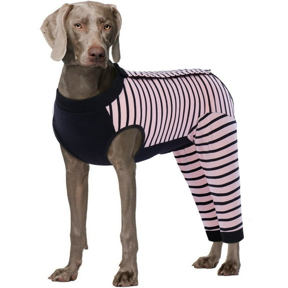Kuoser Dog Recovery Suit for Back Legs,Soft Dog Surgery Suit with Sleeves to Stop Licking, Pink, XXXXL
