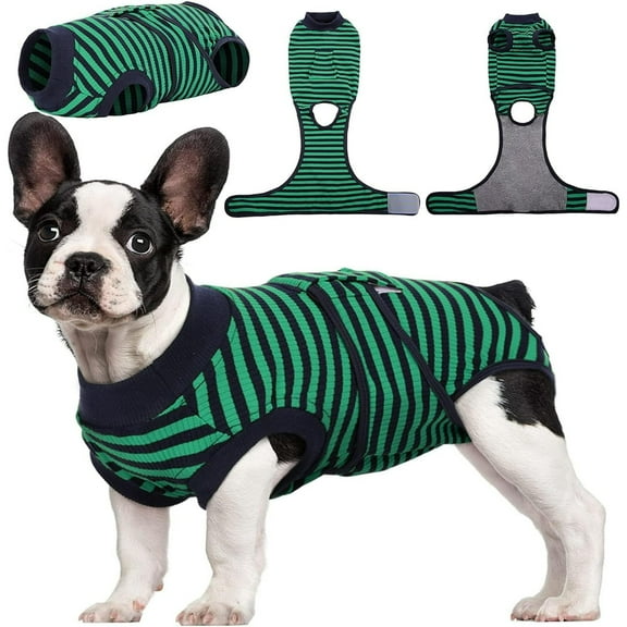 Kuoser Dog Surgical Recovery Suit Dogs Cat Onesie after Surgery,Green,M