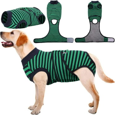 Kuoser Dog Surgical Recovery Suit Dogs Cat Onesie after Surgery,Green,XL