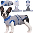 thumbnail image 1 of Kuoser Dog Surgical Recovery Suit Dogs Cat Onesie after Surgery,Grey,M, 1 of 8