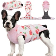 Kuoser Dog Surgical Recovery Suit Dogs Cat Onesie after Surgery,Pink,M