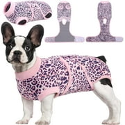 Kuoser Dog Surgical Recovery Suit, Recovery Suit for Female Male Dogs after Surgery, Pink, S
