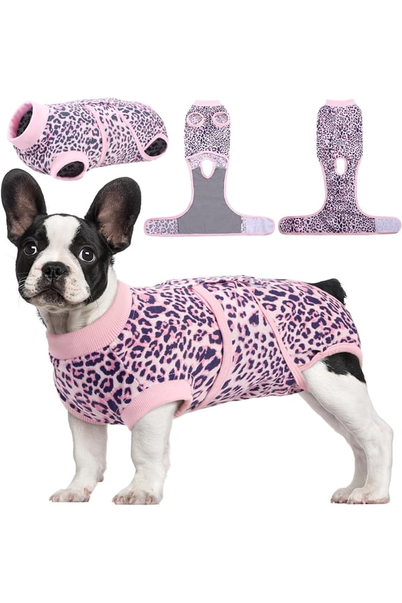 Dog Surgical Recovery Suit, Recovery Suit for Female Male Dogs after Surgery, Pink, S