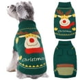 thumbnail image 1 of Kuoser Dog Cat Sweater Warm Pet Knitwear Christmas Clothes for Dogs, Green, L, 1 of 8