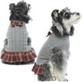 thumbnail image 1 of Kuoser British Style Dog Sweater, Warm Pet Knitwear with Bow, Cute Sweater Dress for Small Medium Dogs and Cats, S, 1 of 11