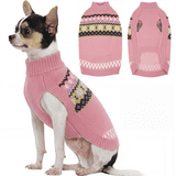 Kuoser Dog Sweater, Fleece Anti-Pilling Pet Clothes, Winter Turtleneck ...