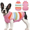 thumbnail image 1 of Kuoser Dog Sweater Warm Pet Knitwear Soft Winter Clothes for Dogs and Cats, Pink, M, 1 of 9