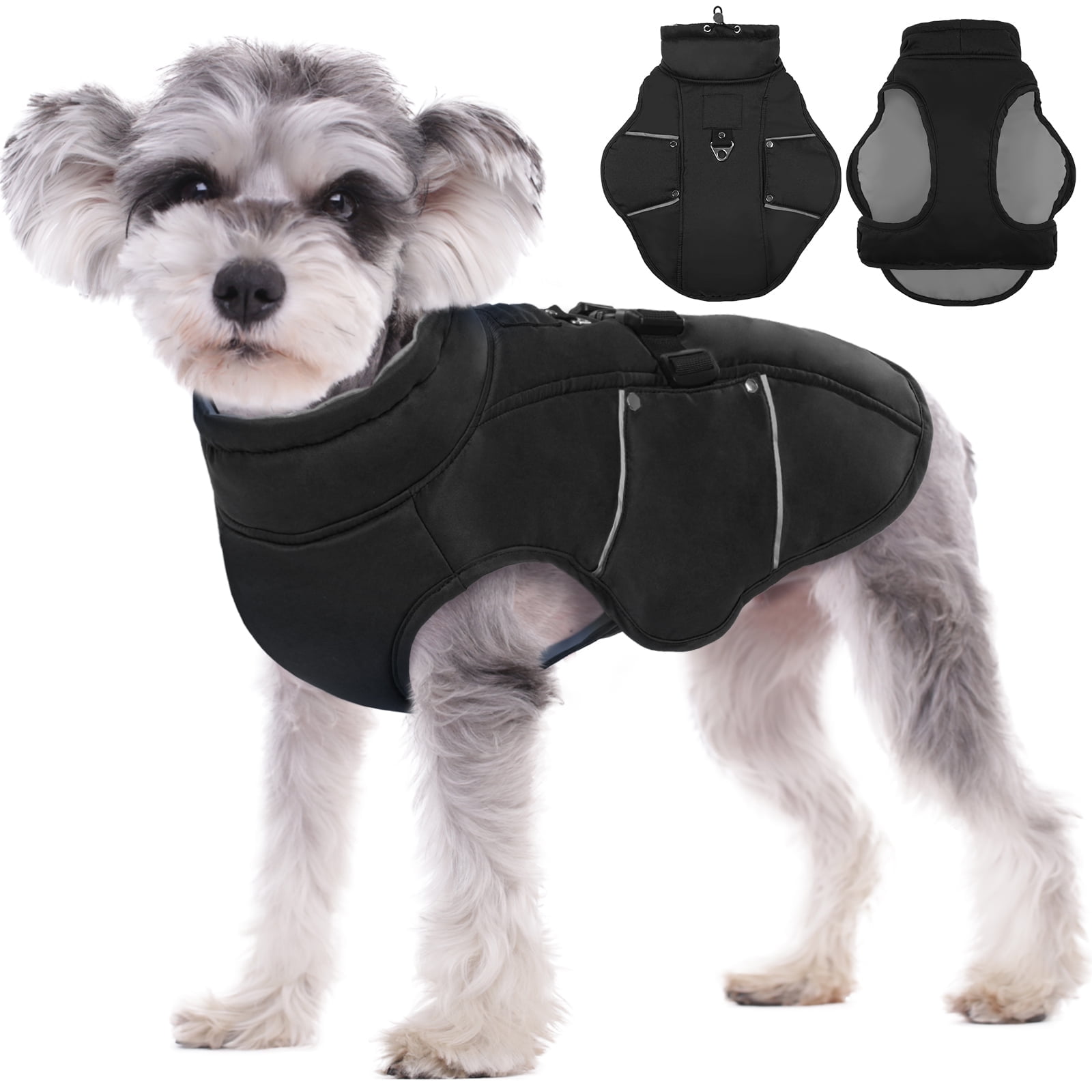 Kuoser Dog Winter Coat, Reflective Dog Jacket Warm Dog Coat with Buckle