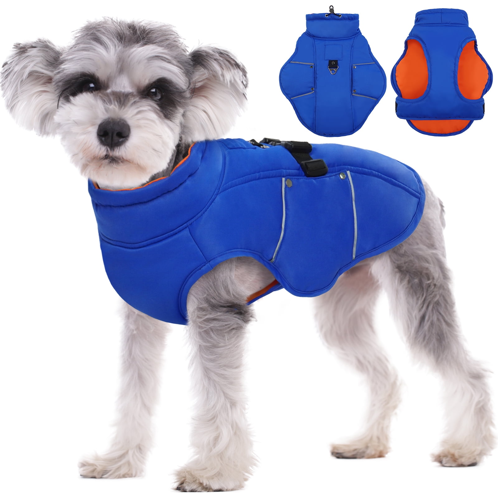 Kuoser Dog Winter Coat, Reflective Dog Jacket Warm Dog Coat with Buckle