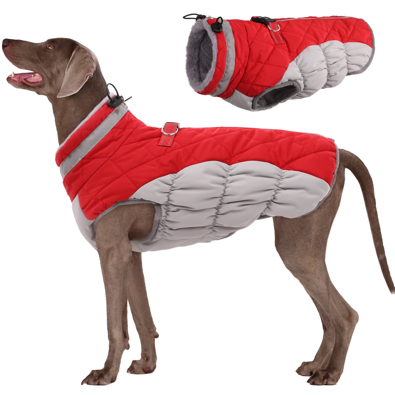 Kuoser Dog Winter Coat Warm Reflective Dog Jacket Dog Cold Weather Coats for Small Medium Large