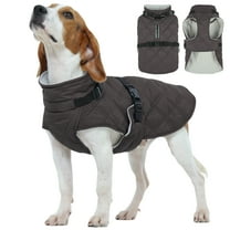 Kuoser Dog Winter Coat Warm Reflective Pet Jacket Waterproof Cold Weather Clothes for Dogs, Gray, M