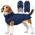 thumbnail image 1 of Kuoser Dog Winter Waterproof & Windproof Coat, Reflective Fleece Vest with Adjustable Buckle & Leash Hole for Small Dogs, Navy-Blue, XS, 1 of 8