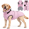 thumbnail image 1 of Kuoser Dog Winter Waterproof & Windproof Coat, Reflective Fleece Vest with Adjustable Buckle & Leash Hole for Small Dogs, Pink, M, 1 of 8